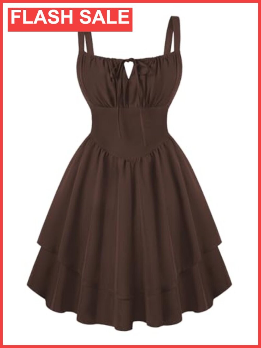 Corset Mini Dress Women A-Line Square Neck Smocked Back